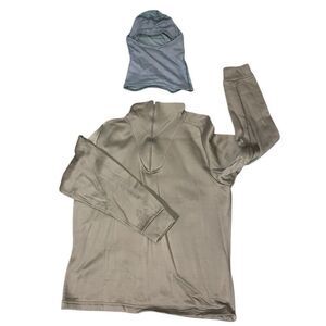 Military Undershirt Mens Size XL Cold Weather Shirt & Elite Issue Hood Balaclava